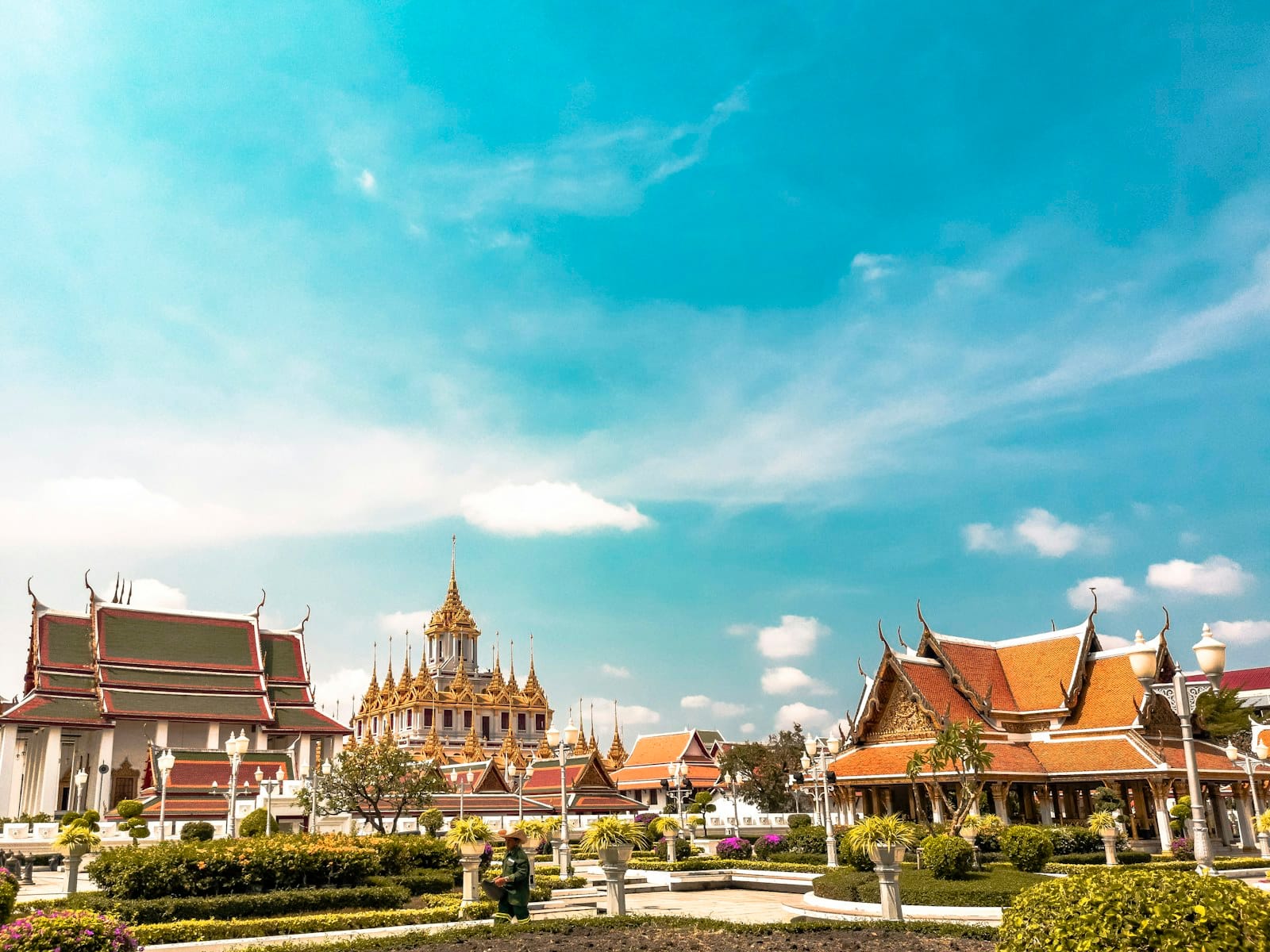 Tejados dorados de los templos de Bangkok, Tailandia